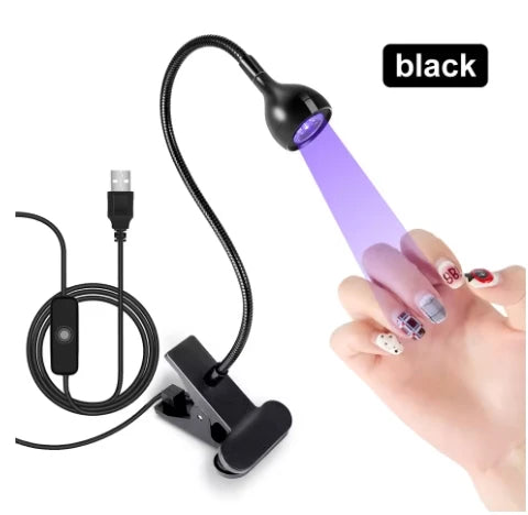 Lampă UV LED pentru Unghii Gel – Mini Portabilă cu Clip, USB