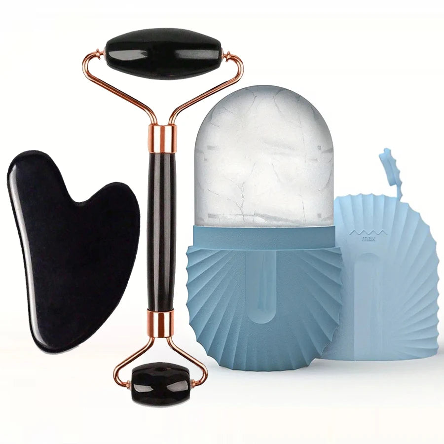 Set Ice Roller & Gua Sha – Ritual de Îngrijire Facială