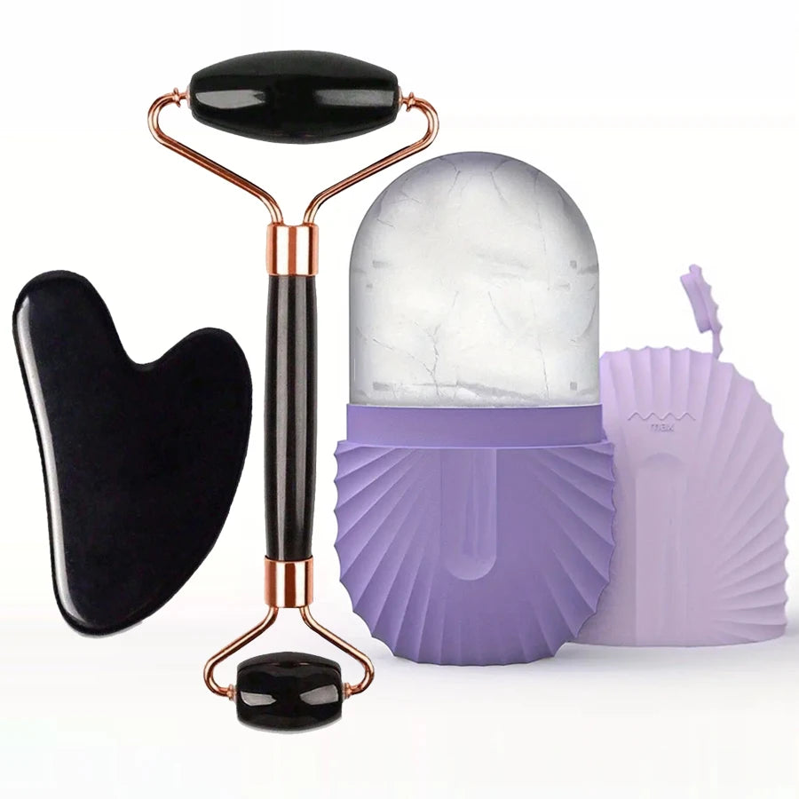 Set Ice Roller & Gua Sha – Ritual de Îngrijire Facială