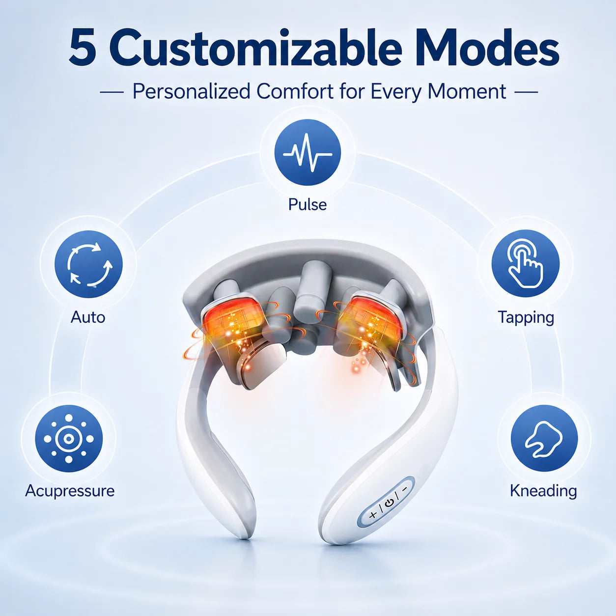 Masaj Cervical Smart PAQIN — 5 Moduri de Relaxare