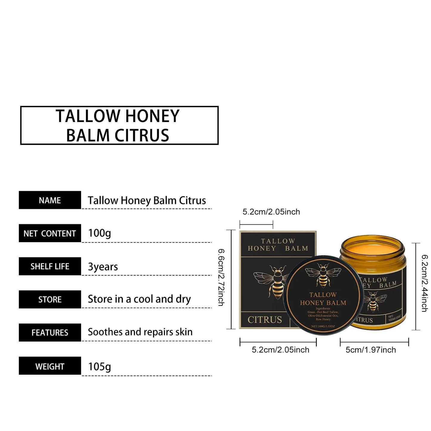 Cremă Hidratantă Beef Tallow & Miere – Glow, Fermitate & Nutrire Profundă