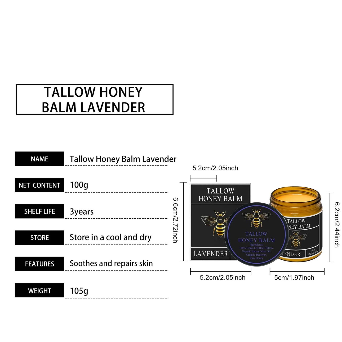 Cremă Hidratantă Beef Tallow & Miere – Glow, Fermitate & Nutrire Profundă