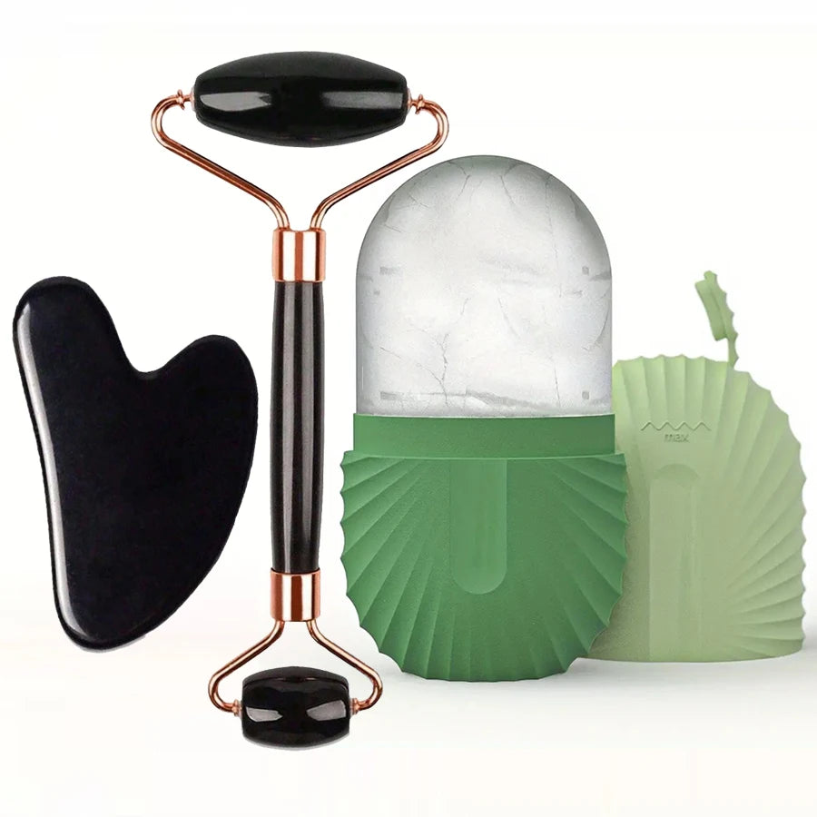 Set Ice Roller & Gua Sha – Ritual de Îngrijire Facială
