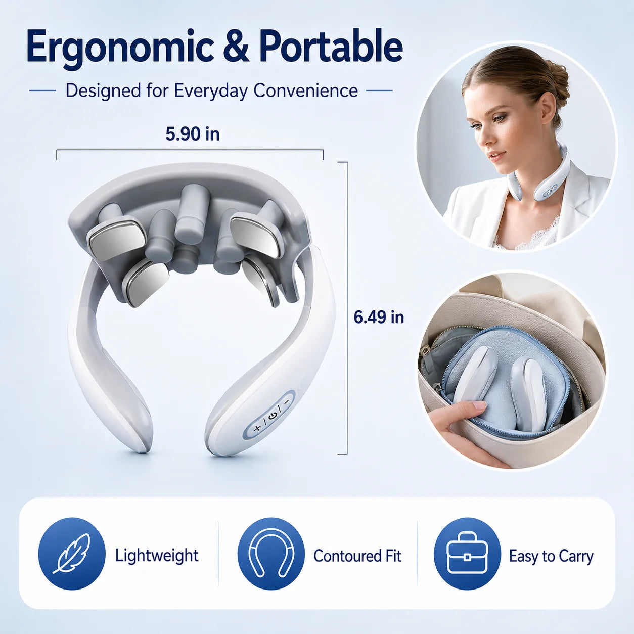 Masaj Cervical Smart PAQIN — 5 Moduri de Relaxare