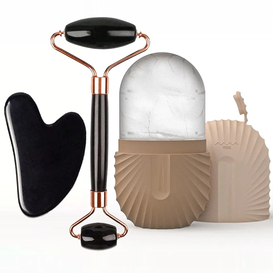 Set Ice Roller & Gua Sha – Ritual de Îngrijire Facială