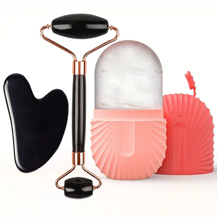 Set Ice Roller & Gua Sha – Ritual de Îngrijire Facială