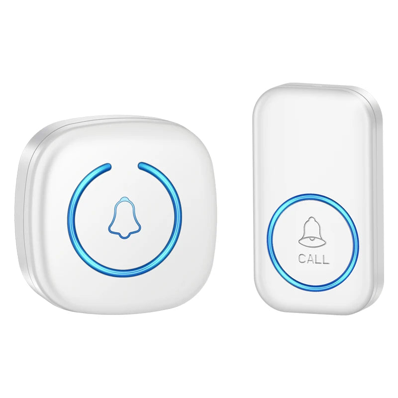 Wireless Doorbell Intelligent Welcome Door Bell 300M/984 FT Remote 60 Songs Melodies Home Smart Doorbell US EU UK Plug Optional Lumière
