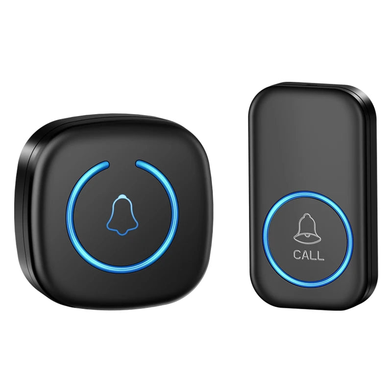 Wireless Doorbell Intelligent Welcome Door Bell 300M/984 FT Remote 60 Songs Melodies Home Smart Doorbell US EU UK Plug Optional Lumière