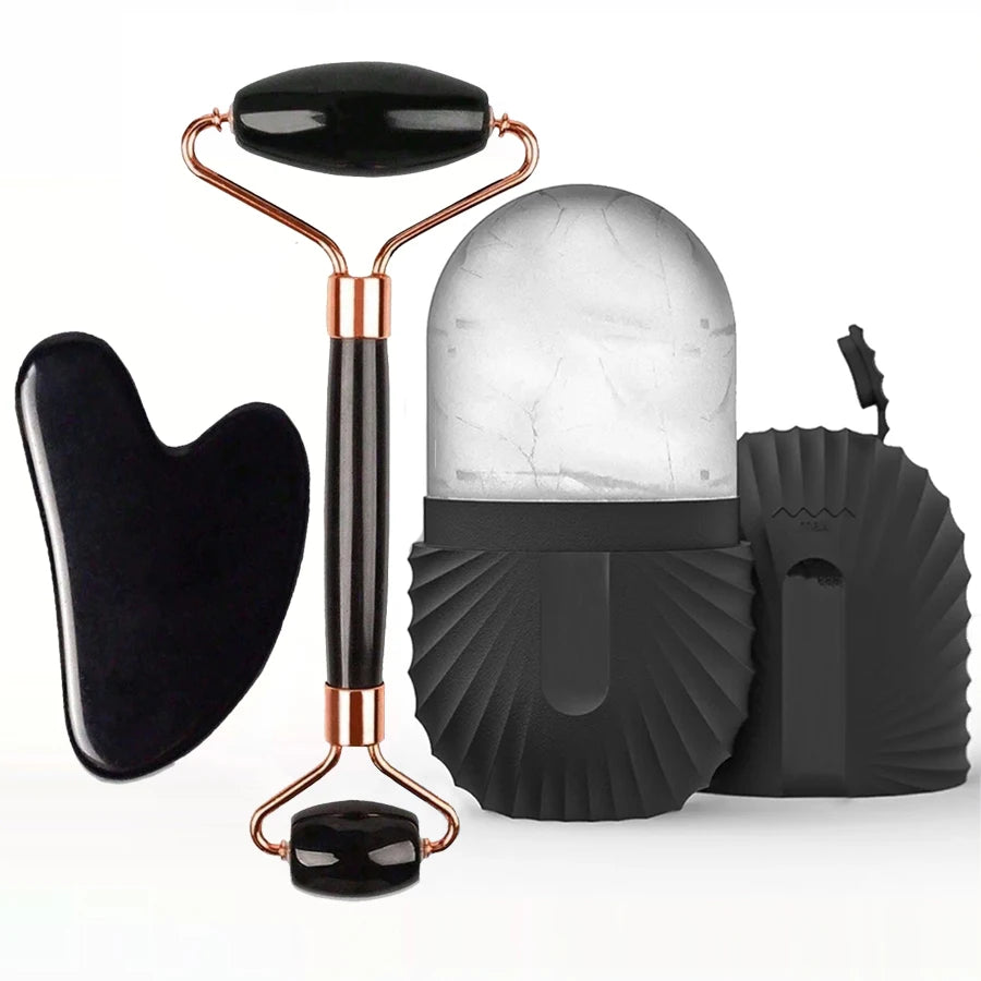 Set Ice Roller & Gua Sha – Ritual de Îngrijire Facială