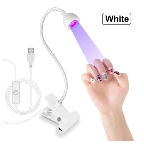 Lampă UV LED pentru Unghii Gel – Mini Portabilă cu Clip, USB