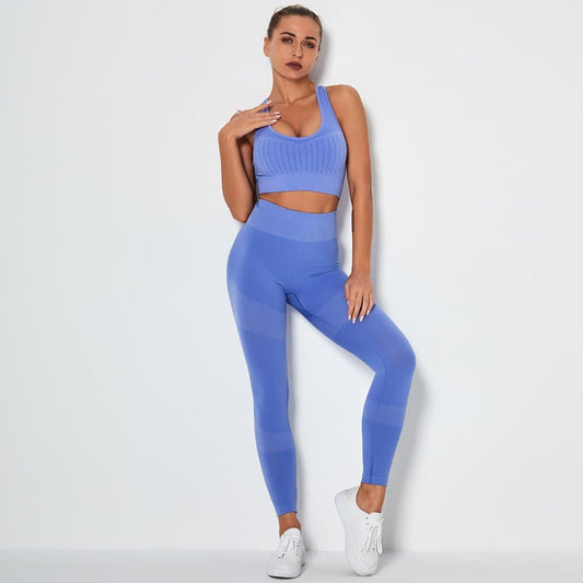 Set Fitness Yoga Femei — Top Bra + Colant 2 Piese
